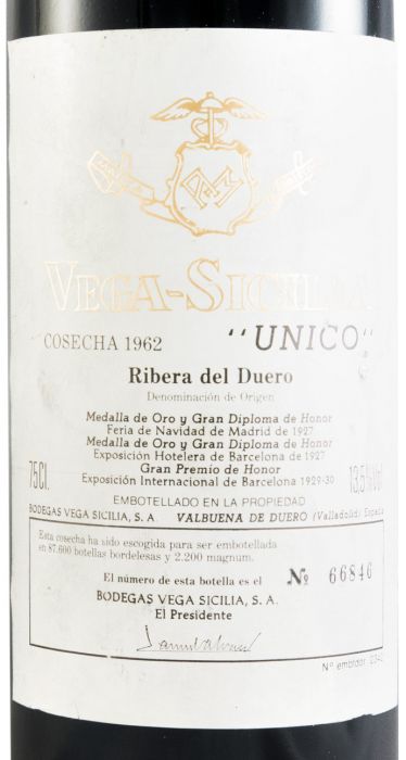 1962 Vega-Sicilia Unico Ribera del Duero red