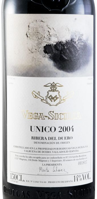 2004 Vega-Sicilia Unico Ribera del Duero red 1.5L