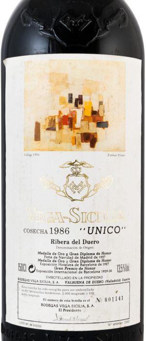 1986 Vega-Sicilia Unico Ribera del Duero tinto 1,5L