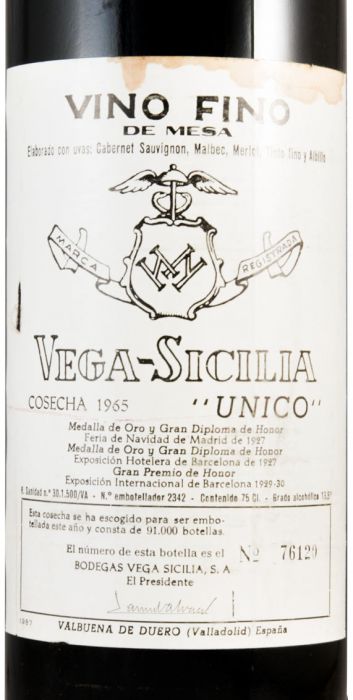 1965 Vega-Sicilia Unico Ribera del Duero red