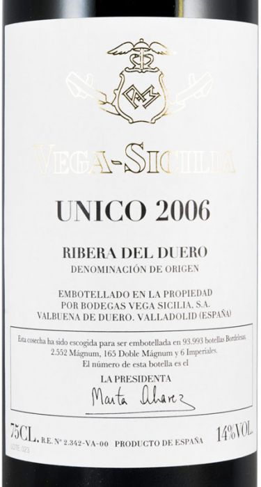 2006 Vega-Sicilia Unico Ribera del Duero red