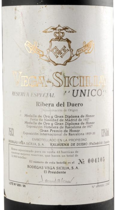 Vega-Sicilia Unico Reserva Especial N.V. Ribera del Duero tinto