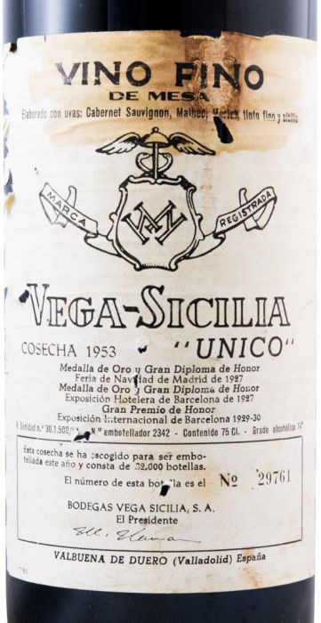 1953 Vega-Sicilia Unico Ribera del Duero red