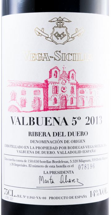 2013 Vega-Sicilia Valbuena 5º Ribera del Duero tinto