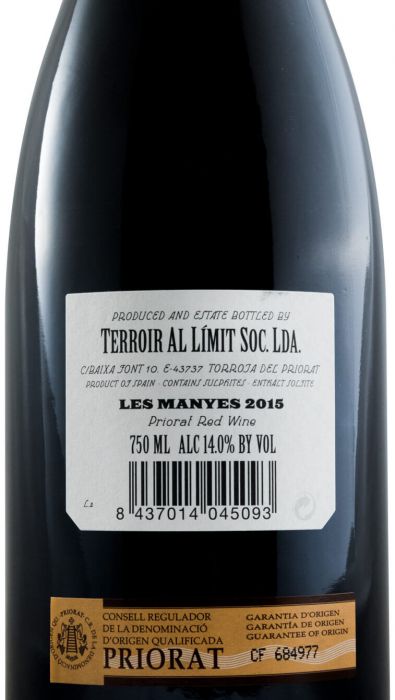2015 Terroir al Límit Les Manyes Priorat tinto