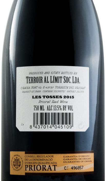 2015 Terroir al Límit Les Tosses Priorat tinto