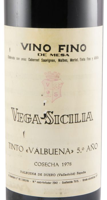 1978 Vega-Sicilia Valbuena 5º Ribera del Duero tinto