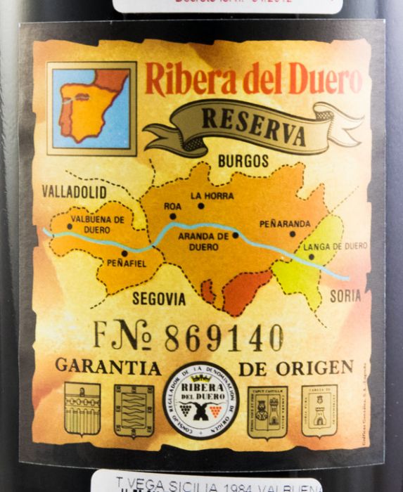 1984 Vega-Sicilia Valbuena 5º Ribera del Duero tinto