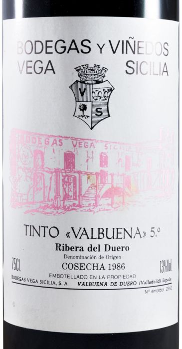 1986 Vega-Sicilia Valbuena 5º Ribera del Duero red