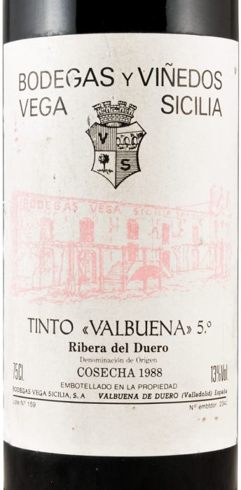 1988 Vega-Sicilia Valbuena 5º Ribera del Duero tinto