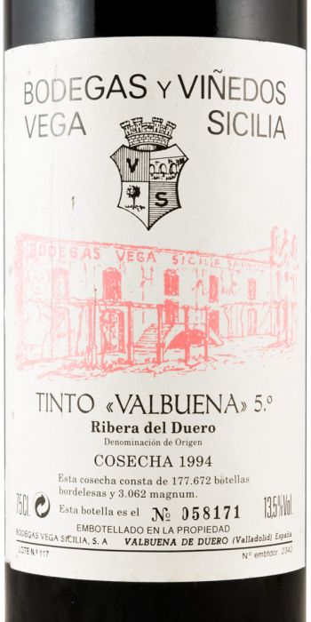 1994 Vega-Sicilia Valbuena 5º Ribera del Duero red