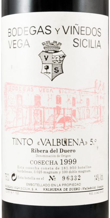 1999 Vega-Sicilia Valbuena 5º Ribera del Duero tinto