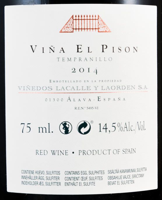 2014 Artadi Viña El Pison Rioja red