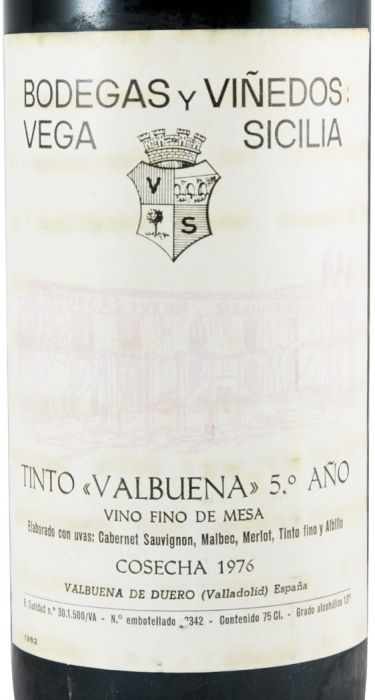 1976 Vega-Sicilia Valbuena 5º Ribera del Duero tinto