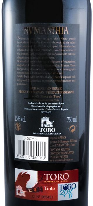 2014 Bodegas Numanthia Toro tinto
