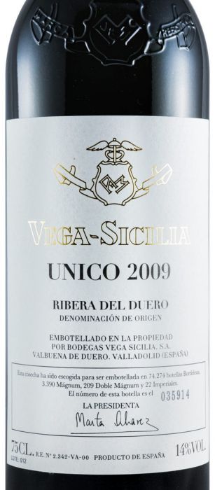 2009 Vega-Sicilia Unico Ribera del Duero red
