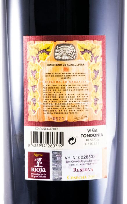 2005 López de Heredia Viña Tondonia Reserva red 1.5L