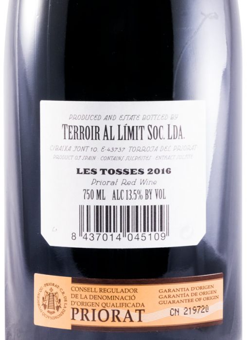 2016 Terroir al Límit Les Tosses Priorat tinto