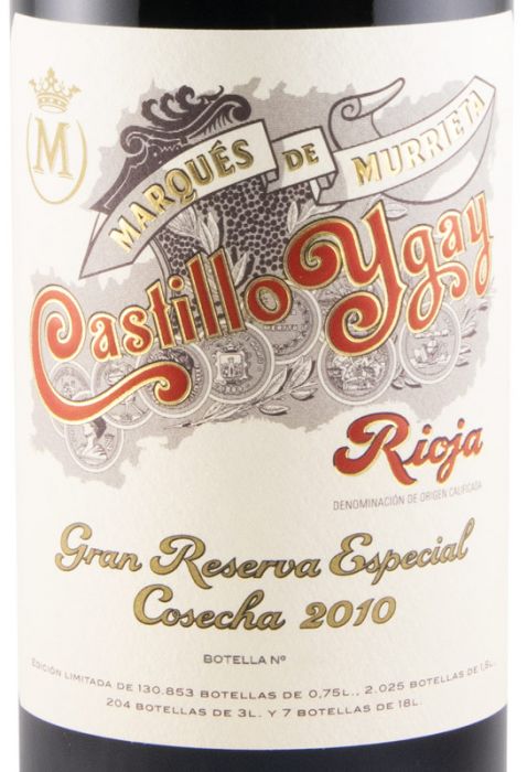 2010 Marqués de Murrieta Castillo Ygay Gran Reserva Especial Rioja red