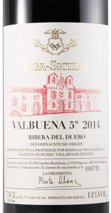 2014 Vega-Sicilia Valbuena 5º Ribera del Duero red