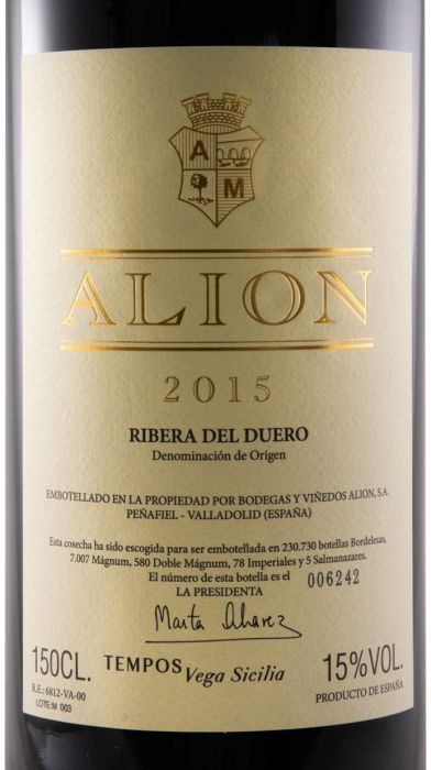 2015 Alión Cosecha Ribera del Duero tinto 1,5L