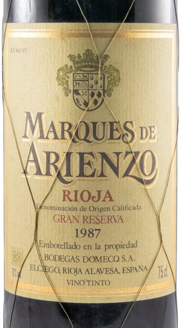 1987 Marqués de Arienzo Gran Reserva Rioja red