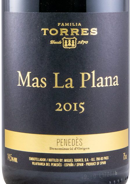 2015 Torres Mas La Plana Penedès red