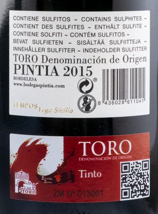 2015 Pintia Toro red