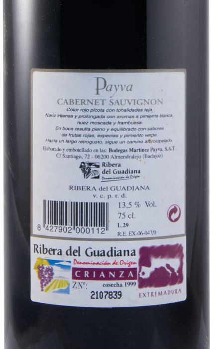 1999 Payva Cabernet Sauvignon tinto