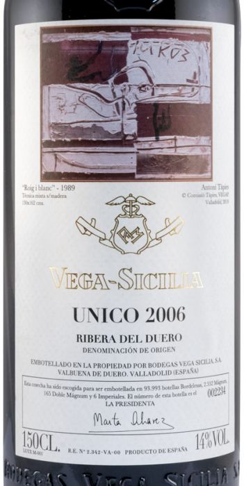 2006 Vega-Sicilia Unico Ribera del Duero red 1.5L