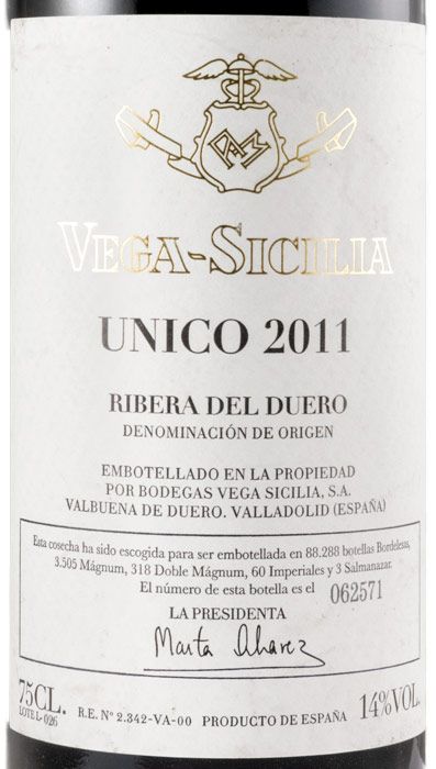 2011 Vega-Sicilia Unico Ribera del Duero red