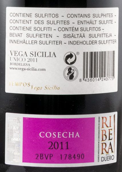 2011 Vega-Sicilia Unico Ribera del Duero tinto