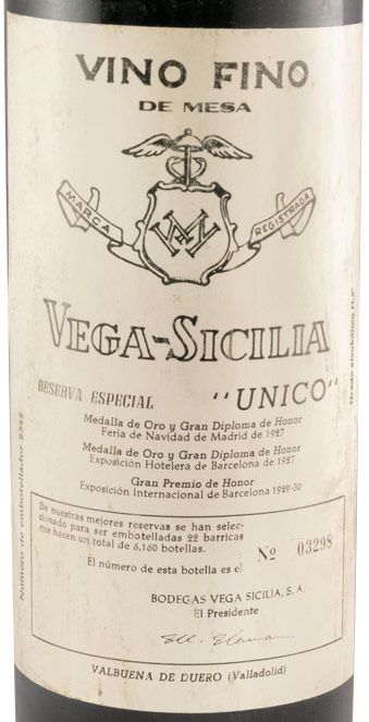 Vega-Sicilia Unico Reserva Especial N.V. Fino Ribera del Duero tinto