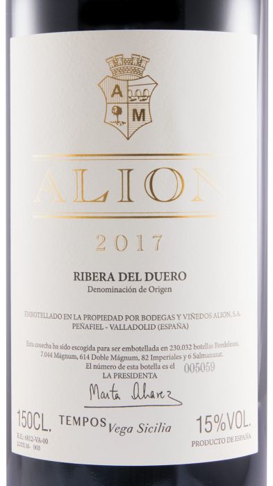2017 Alión Cosecha Ribera del Duero tinto 1,5L