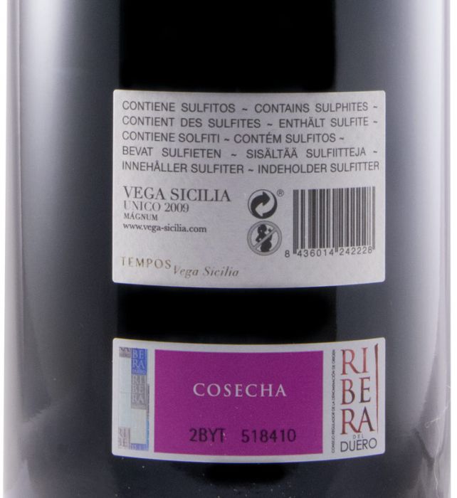 2009 Vega-Sicilia Unico Ribera del Duero red 1.5L