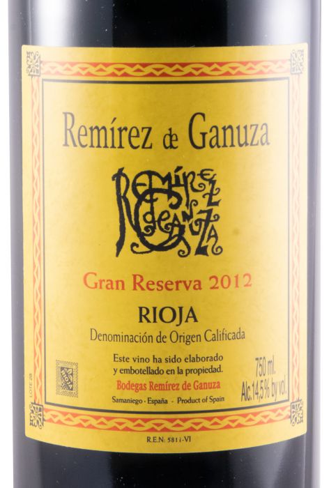 2012 Remírez de Ganuza Gran Reserva Rioja tinto