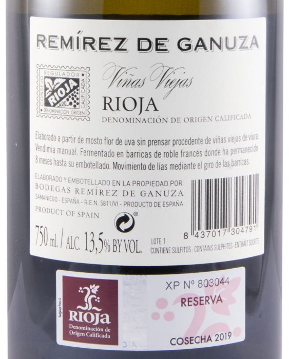 2019 Remírez de Ganuza Reserva Rioja white