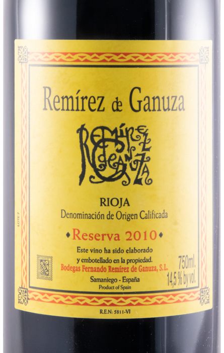 2010 Remírez de Ganuza Reserva Rioja red