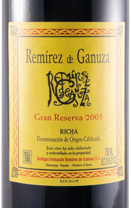 2005 Remírez de Ganuza Gran Reserva Rioja red