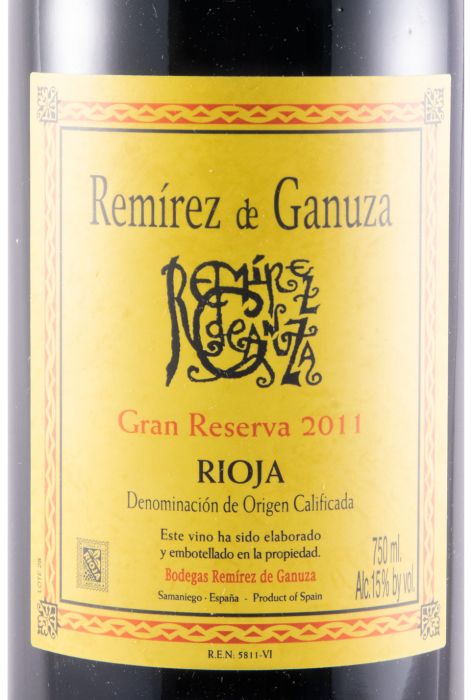 2011 Remírez de Ganuza Gran Reserva Rioja red