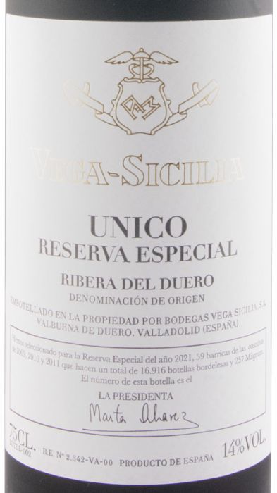 Vega-Sicilia Unico Reserva Especial Ribera del Duero 2021 Release red