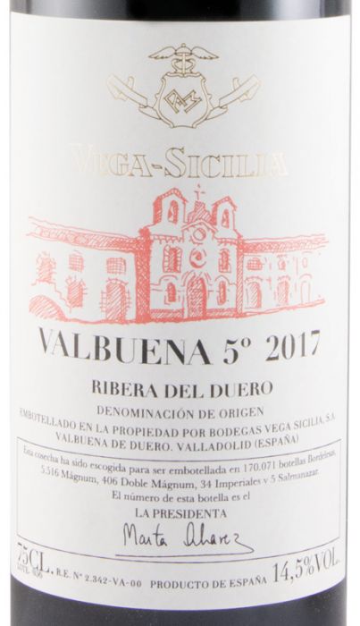 2017 Vega-Sicilia Valbuena 5º Ribera del Duero red