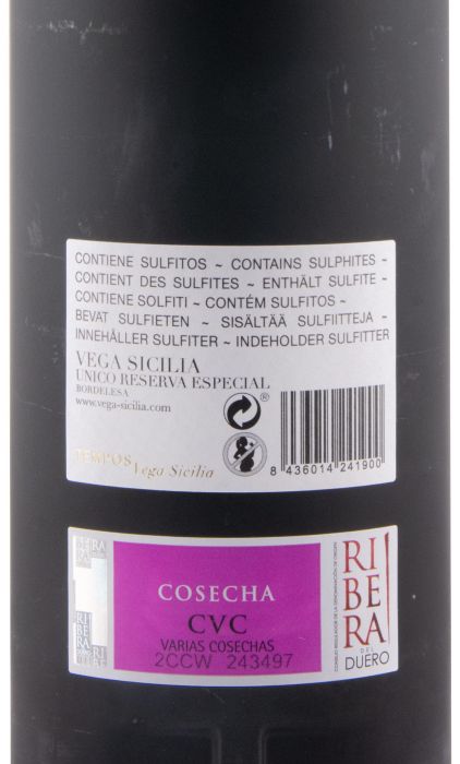 Vega-Sicilia Unico Reserva Especial Ribera del Duero 2022 Release red