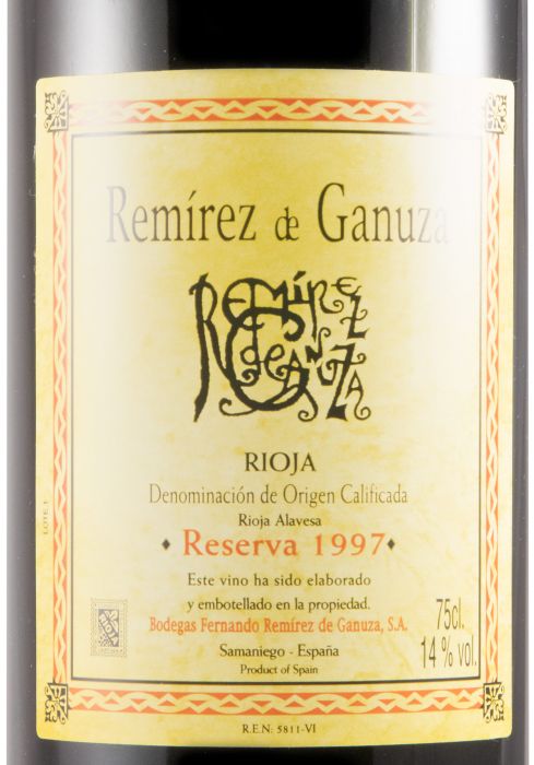 1997 Remírez de Ganuza Reserva Rioja red