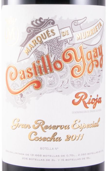 2011 Marqués de Murrieta Castillo Ygay Gran Reserva Especial Rioja red