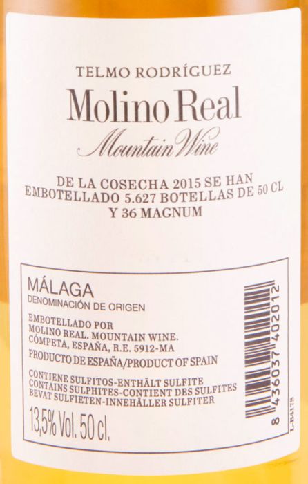 2015 Telmo Rodríguez Molino Real Mountain Wine Málaga branco 50cl