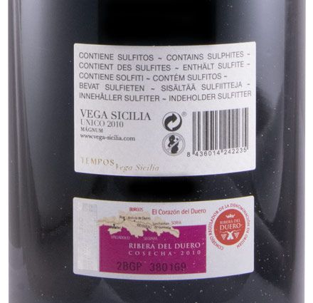 2010 Vega-Sicilia Unico Ribera del Duero tinto 1,5L