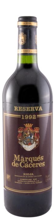 1992 Marqués de Cáceres Reserva Rioja red