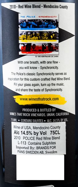 2010 The Police Wine Blend Synchronicity tinto