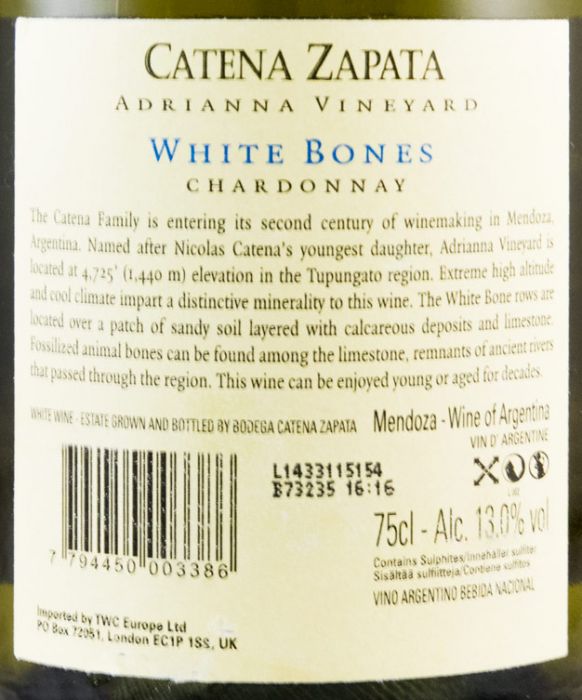 2011 Catena Zapata Adriana White Bones Vineyard white